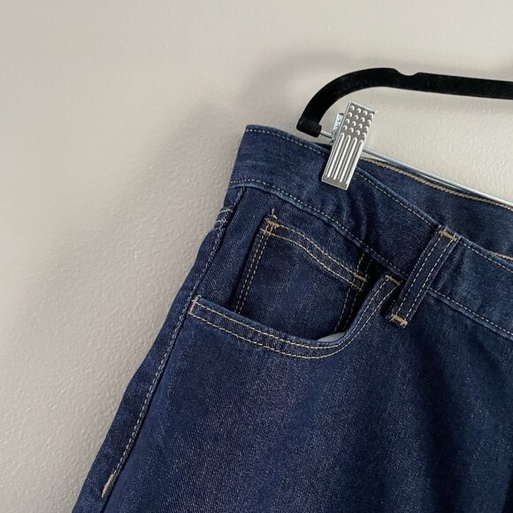 Old Navy Boys 20 Plus Blue Dark Wash Straight Built-In Tough 5 Pocket Jeans NWT - Picture 4 of 9